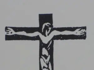 Tinus van Doorn - Crucifix - Linosnede kopen? Bied vanaf 1!