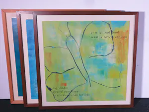 Sil van Oort - Serie van 9 unieke werken op papier + gedichten, Het verhaal van de hemel (...) kopen? Bied vanaf 150!