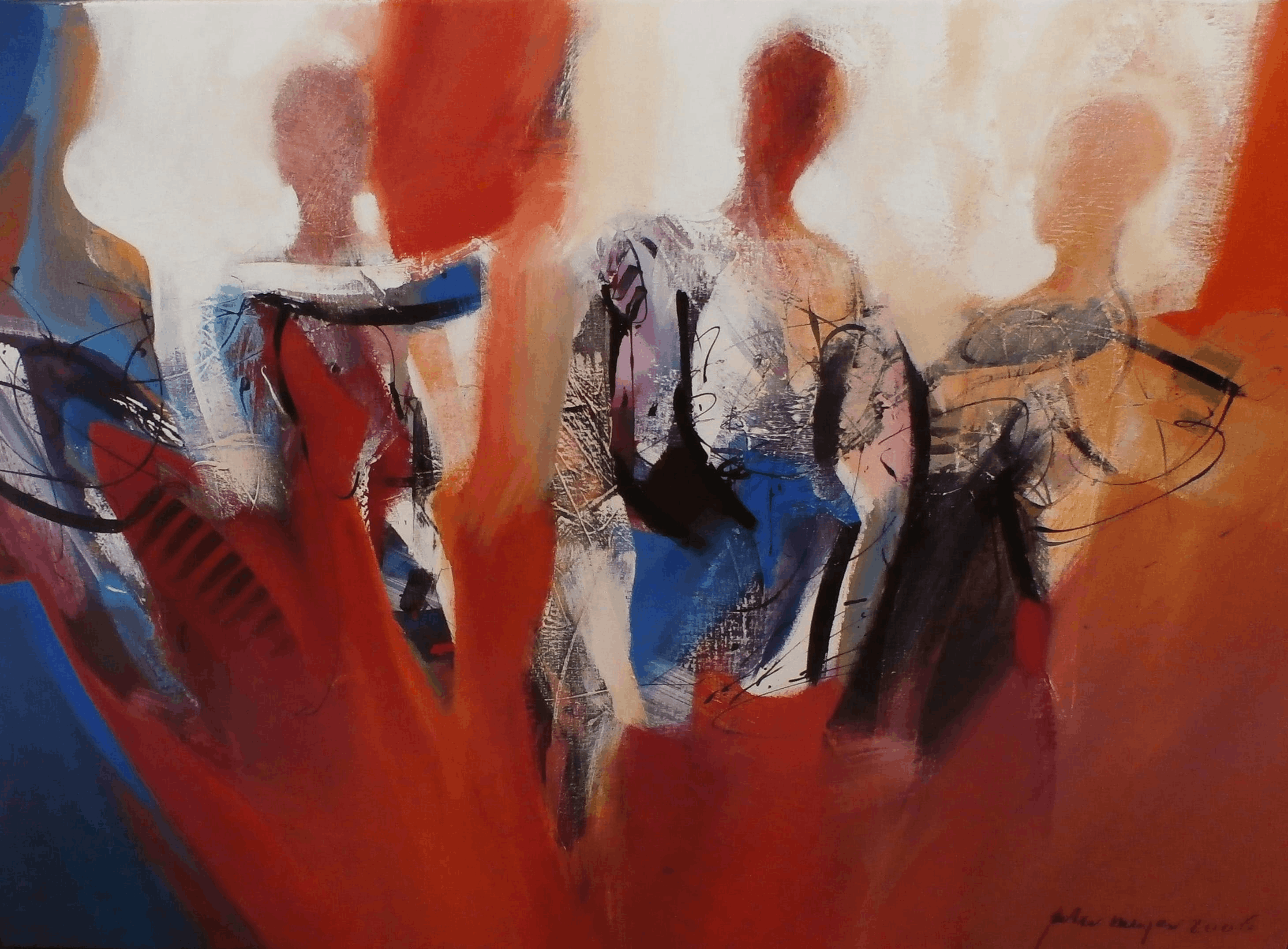 Peter Meijer - Olieverf op doek: Deus ex machina - 2006 verkocht voor € 575!