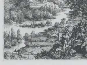 Dirk van Gelder - Wit paard in Arcadisch landschap - Gravure kopen? Bied vanaf 75!