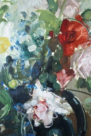 Clement Serneels - (1912-1991) "Bloemen in zwarte Vaas" 1940 kopen? Bied vanaf 500!
