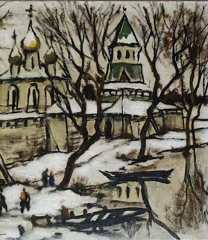 Leonid Sologoub - Orthodox klooster in de winter kopen? Bied vanaf 175!