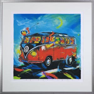 Ad Verstijnen - Zeefdruk, Busje - Ingelijst kopen? Bied vanaf 80!