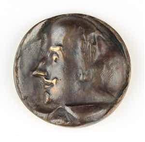 Piet Esser - Bronzen penning: Shakespeare, 1964 verkocht voor € 75!