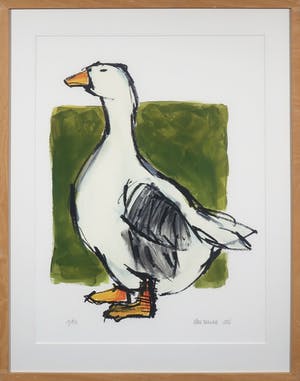 Ellen Meuwese - Zeefdruk, Gans - Ingelijst kopen? Bied vanaf 1!