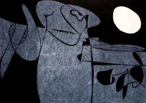 Jan van der Zee - Houtsnede - 1968 verkocht voor € 195!