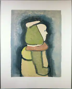 Rein Dool - Gouache, Figuur - Ingelijst (Groot) verkauft für € 180!