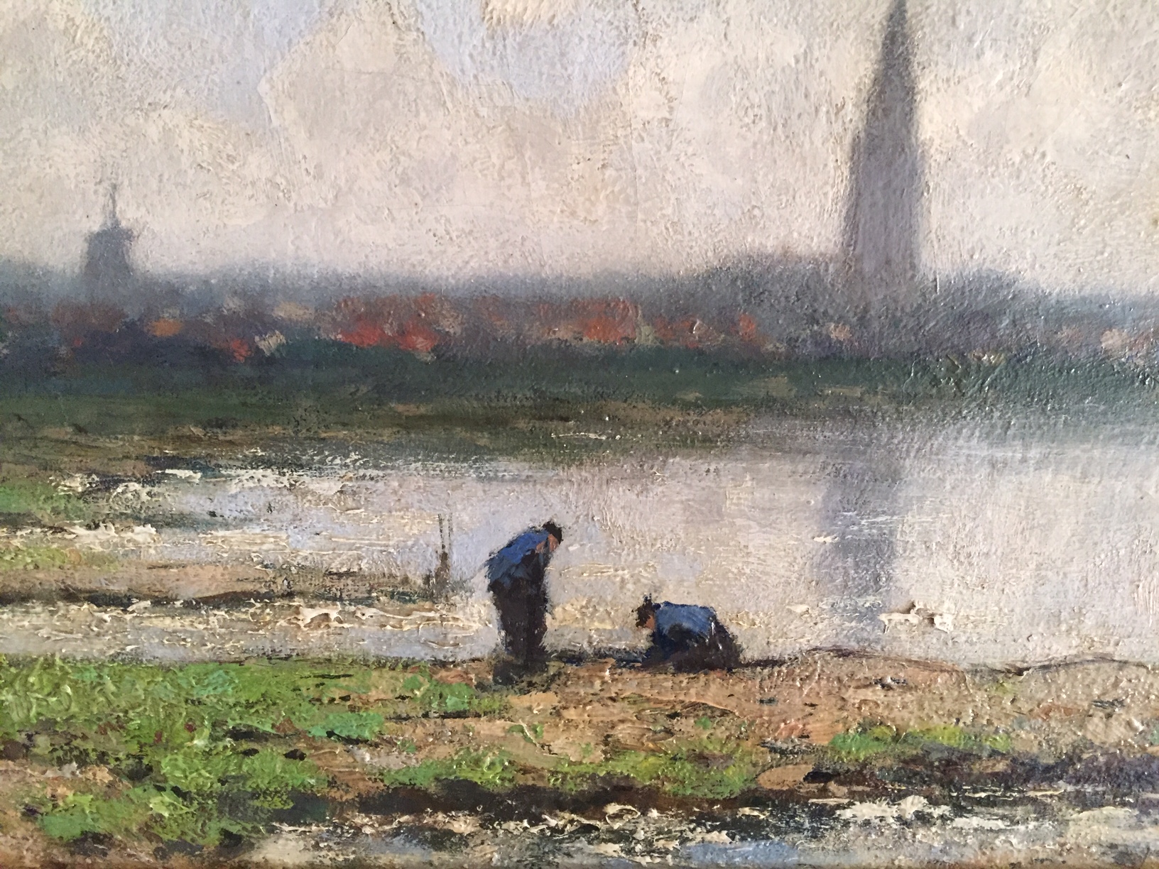 Cornelis Kuypers - Zicht op de IJssel (of: Schelpenzoekers) kopen? Bied vanaf 800!