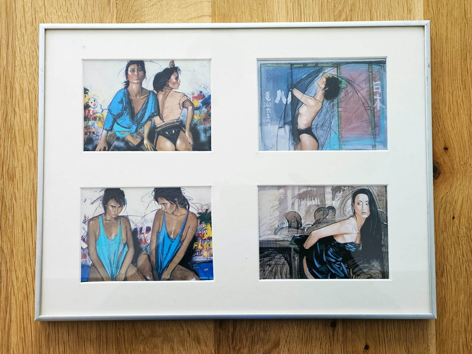 Nico Vrielink - Lijst met 4 afbeeldingen Graffiti periode kopen? Bied vanaf 25!