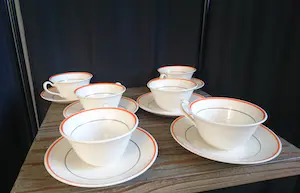 Firma Regout & Co - Zes Art-Deco kop/schotels Petrus Regout & Co Maastricht kopen? Bied vanaf 1!