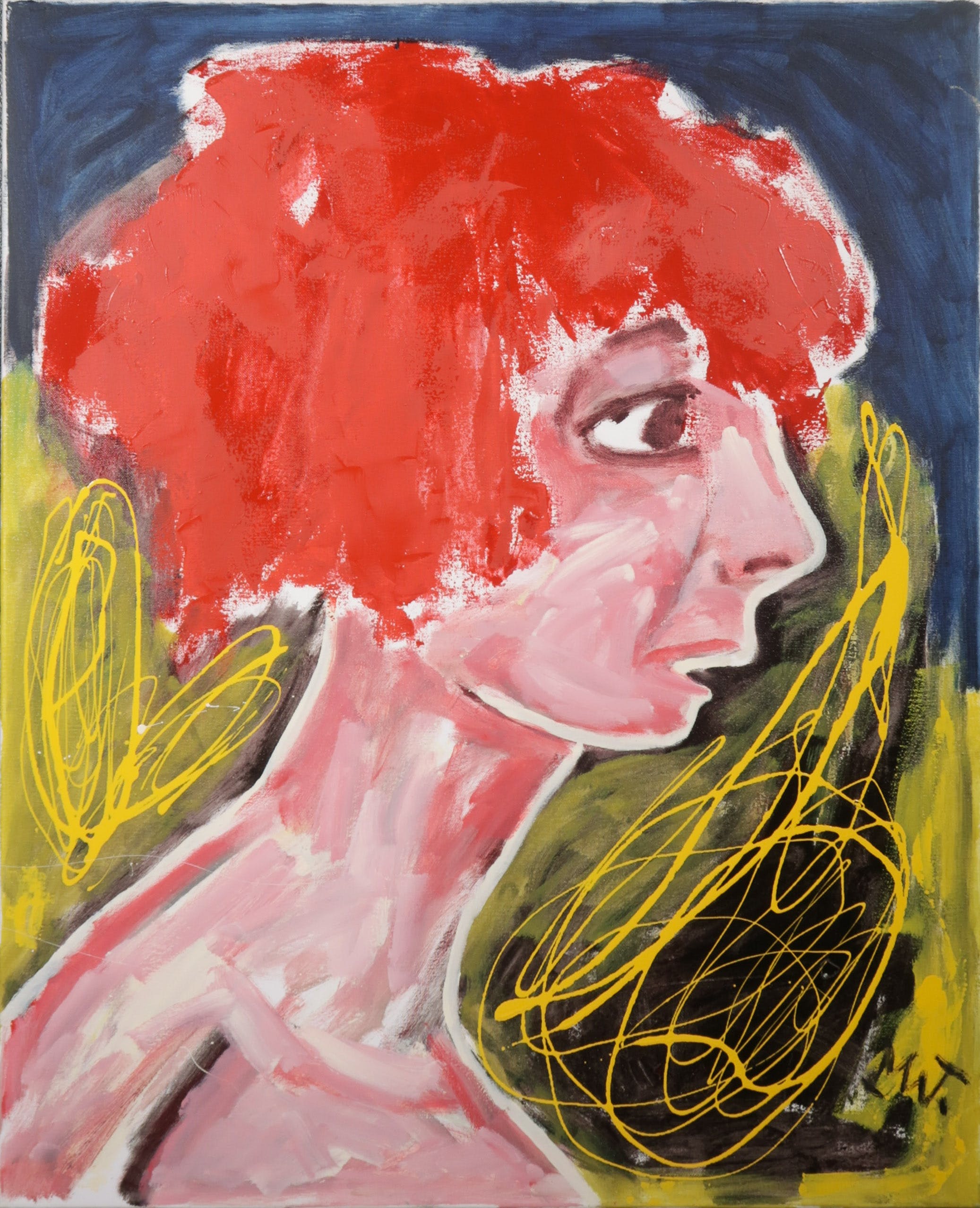 Martin van Wordragen - Gemengde techniek op doek, Uit bad - Ingelijst kopen? Bied vanaf 350!