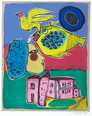 Corneille - Zeefdruk, Iza Juni verkocht voor € 1!