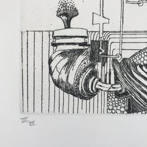 Vic Gentils - Gesigneerde ets - 1981 - 'De Vervreemding' - VII/XX kopen? Bied vanaf 35!