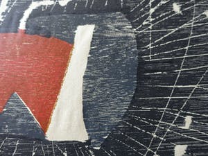 Guillaume Le Roy - # COMPOSITIE # groot formaat houtsnede, 1983, mint- kopen? Bied vanaf 225!