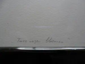 Wilfred Voet - Ets. Titel, "twee vazen bloemen". kopen? Bied vanaf 25!