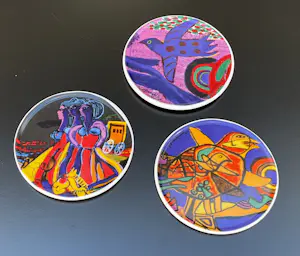 Corneille - TWEE KOFFIEBEKERS, DRIE SCHAALTJES, DRIE ONDERZETTERS kopen? Bied vanaf 56!