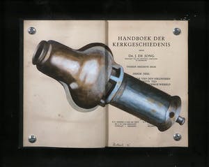 Jan Bollaert - Gemengde techniek op papier, Handboek der Kerkgeschedenis - Ingelijst kopen? Bied vanaf 1!