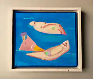 Hans van der Horst - Acrylverf op doek - man en vrouwen - gesigneerd - mooi ingelijst verkauft für € 40!
