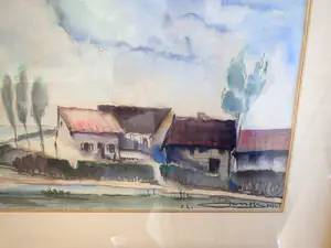 Jacques Mels - landschap met huisjes in Zuid-Limburg kopen? Bied vanaf 60!