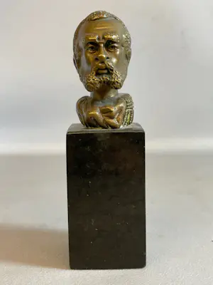 Ethiopie - 230122- Extremly Rare Antique Haile Selassie bronze buste on sokkel - Ethiopia. kopen? Bied vanaf 225!