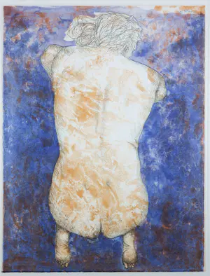 Arno Kramer - Litho op papier, Z.T. (Naakt op de rug gezien) - Ingelijst kopen? Bied vanaf 80!