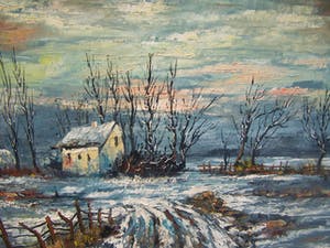 Wilhelmus Enneking - Winterlandschap kopen? Bied vanaf 60!