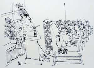 Kees Spermon - Pentekening verkocht voor € 49!