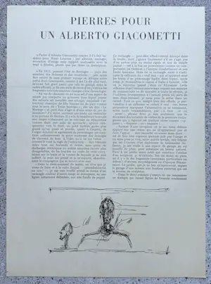 Alberto Giacometti - Plastiken im Studio Original-Lithographie 1951 WVZ Lust Nr. 93 kaufen? Bieten Sie von 80!
