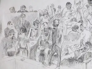 Tonny Kristians - Kwartet-optreden in het café - Tekening kopen? Bied vanaf 60!