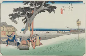 Ando Hiroshige - Houtdruk, Fukuroi kaufen? Bieten Sie von 35!