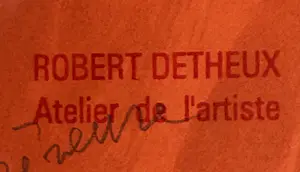 Robert Detheux - Wunderschöne abstrakte Komposition eines Gesichts - Oktober 1961 kopen? Bied vanaf 150!