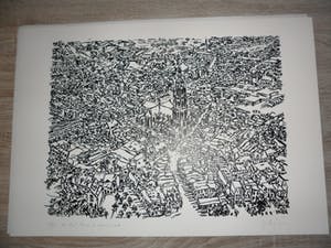 Yvon van der Weerd - 6 zeefdrukken Madrigalen van de stad Breda met tekst van Jan Doms kopen? Bied vanaf 35!