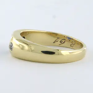 14k gouden ring met saffier tot.0.84ct en Bolsjewiek geslepen diamant tot.0.10ct kopen? Bied vanaf 360!