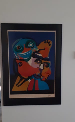 Karel Appel - zeefdruk, prachtig gelijst kopen? Bied vanaf 950!