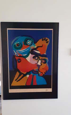 Karel Appel - zeefdruk, prachtig gelijst verkocht voor € 950!