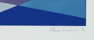 Henk Miechels - Gouache, geometrisch-abstracte compositie kopen? Bied vanaf 40!