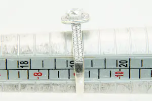 29 - Beneden wettelijk witgoud gehalte 9 karaats ring kopen? Bied vanaf 70!