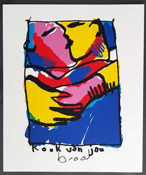 Herman Brood - KOOK VAN JOU. Zeefdruk met Certificaat van Echtheid verkocht voor € 315!