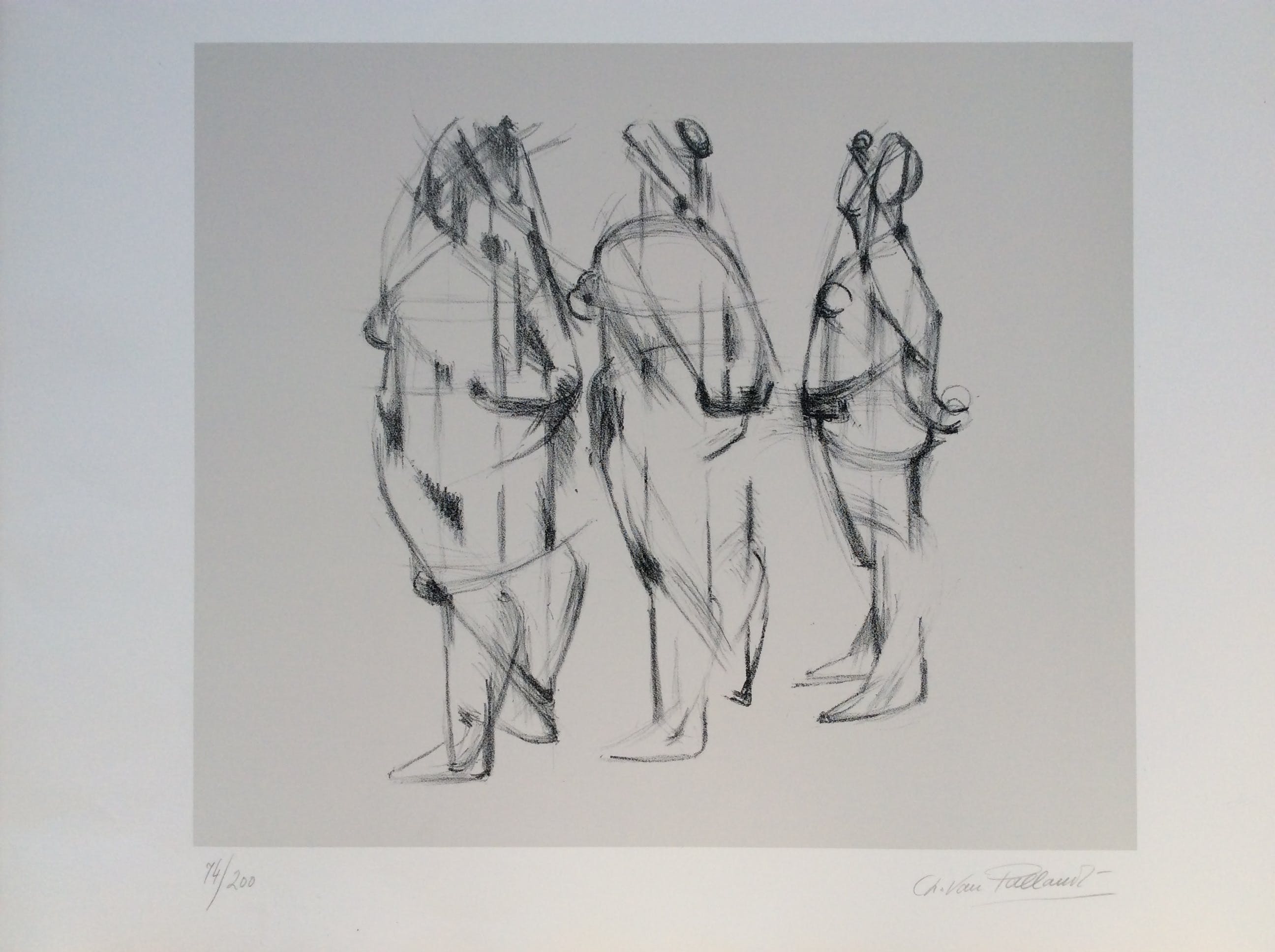 Charlotte van Pallandt - Drie figuren - lithografie kopen? Bied vanaf 95!