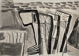 Piet Franz - Inkt penseeltekening kopen? Bied vanaf 50!