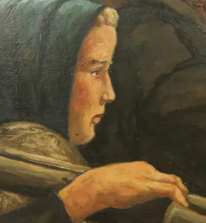 Charles Petit - Olieverf op doek, Vissersfamilie kopen? Bied vanaf 1!