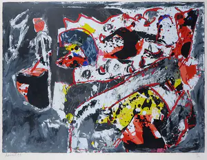 Jacques Doucet - Zeefdruk, Abstracte compositie - Ingelijst (Groot) kopen? Bied vanaf 200!