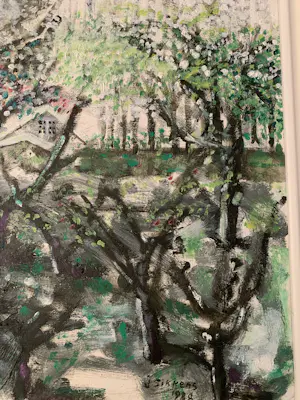 Jan Sikkens - Zonder titel (bloeiende boomgaard) 1988 kopen? Bied vanaf 29!