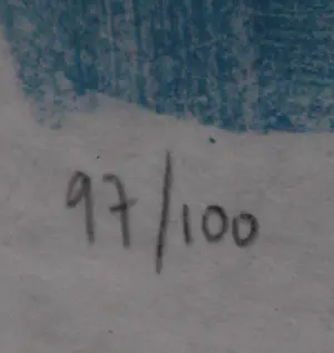 Bram van Velde - Ingelijste litho: 'Fleur légère kopen? Bied vanaf 299!