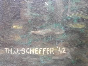 Niet of onleesbaar gesigneerd - TH.J.Scheffer 1942. Venetie. kopen? Bied vanaf 10!