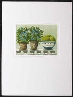 Laetitia de Haas - Lot van vijf kleurenetsen, Stillevens kopen? Bied vanaf 60!