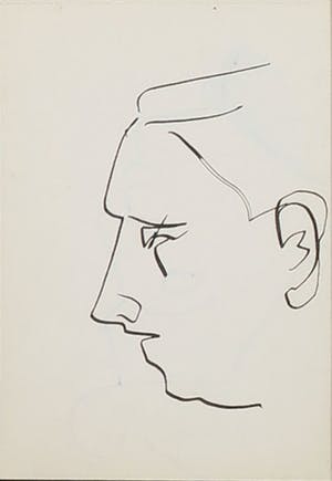 Siep van den Berg - Lot van drie pentekeningen, Portretten - Ingelijst kopen? Bied vanaf 35!