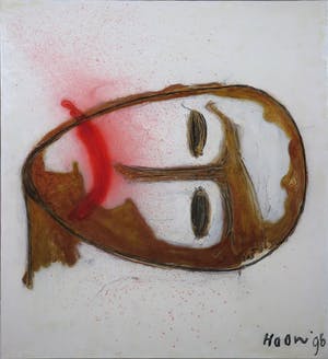 Pieter Haan - Acryl op doek, Hoofd I - Ingelijst kopen? Bied vanaf 1!