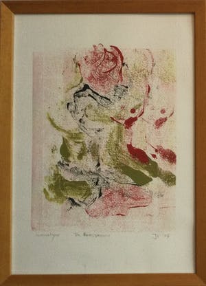 Niet of onleesbaar gesigneerd - De Roosvrouw | monotype - ingelijst kopen? Bied vanaf 1!