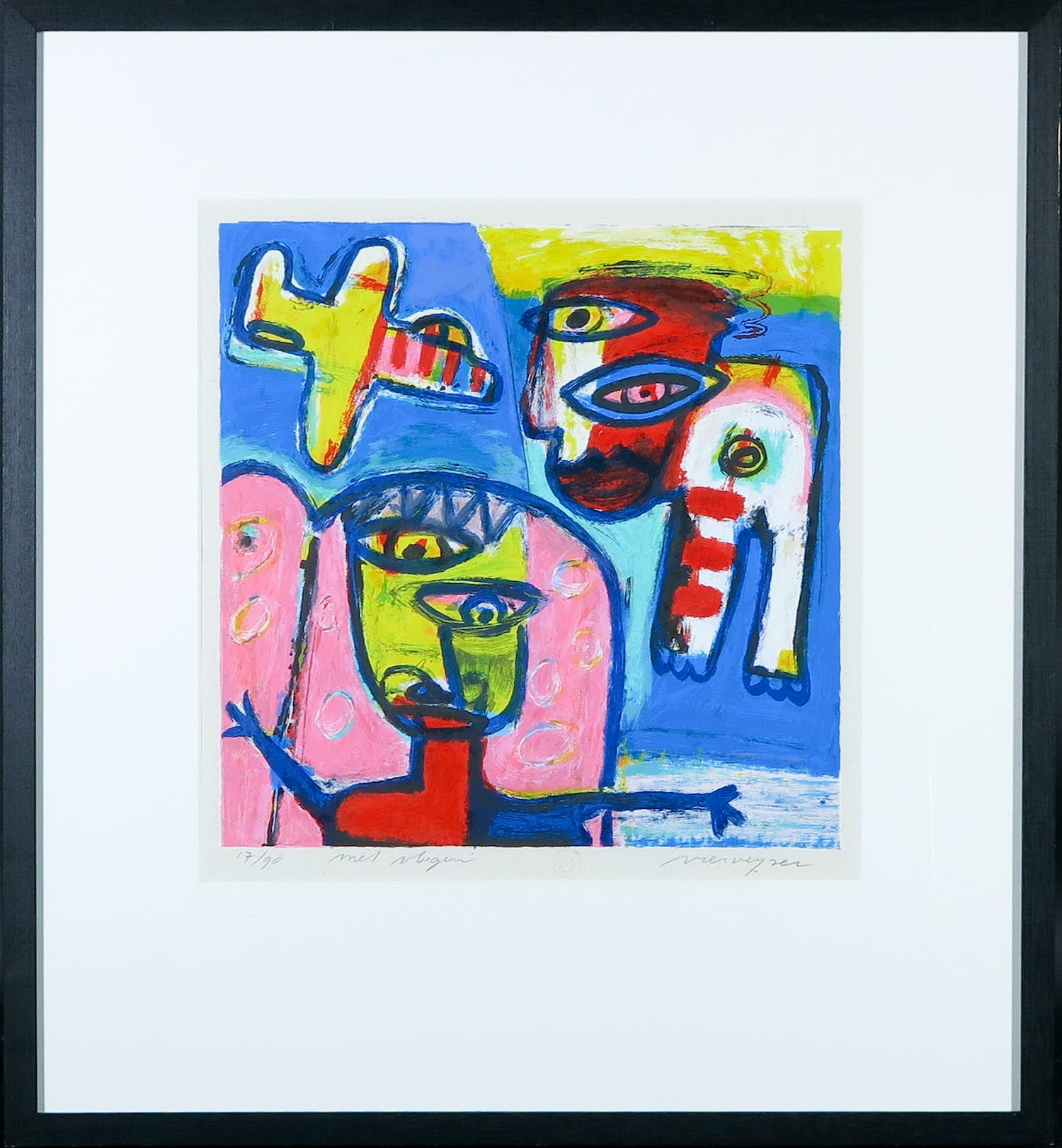 Henk Vierveijzer - Zeefdruk, Niet vliegen - Ingelijst verkocht voor € 50!